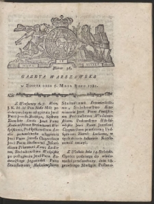 Gazeta Warszawska. R.1781 Nr 36