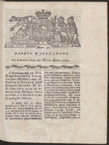 Gazeta Warszawska. R.1781 Nr 41