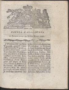 Gazeta Warszawska. R.1781 Nr 56