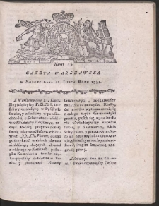 Gazeta Warszawska. R.1781 Nr 58
