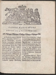 Gazeta Warszawska. R.1781 Nr 62