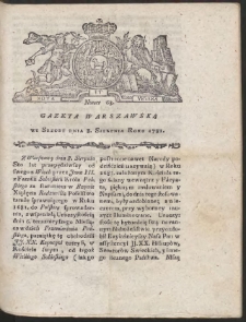 Gazeta Warszawska. R.1781 Nr 63
