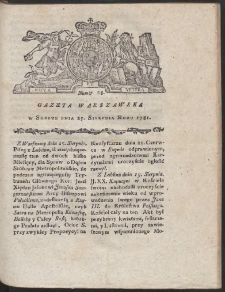 Gazeta Warszawska. R.1781 Nr 68