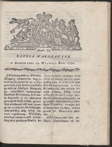 Gazeta Warszawska. R.1781 Nr 78