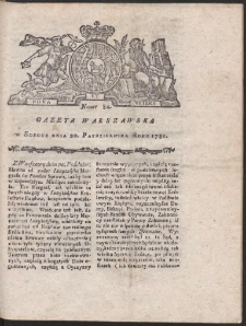 Gazeta Warszawska. R.1781 Nr 84