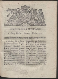 Gazeta Warszawska. R.1782 Nr 18