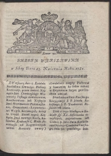 Gazeta Warszawska. R.1782 Nr 30