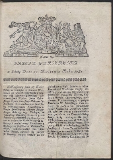 Gazeta Warszawska. R.1782 Nr 34