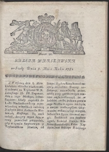 Gazeta Warszawska. R.1782 Nr 37