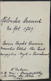 Kalendarz Warszawski Na Rok 1769 [&hellip;]