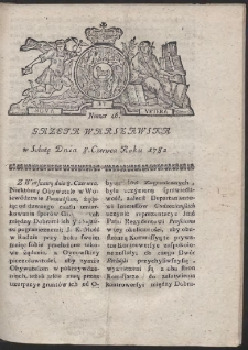 Gazeta Warszawska. R.1782 Nr 46