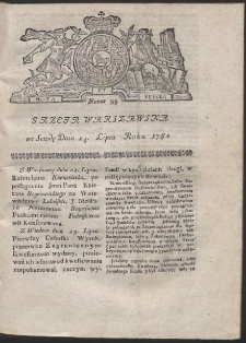 Gazeta Warszawska. R.1782 Nr 59