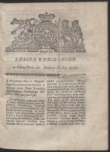 Gazeta Warszawska. R.1782 Nr 64