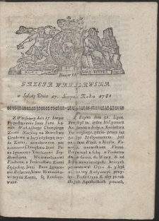 Gazeta Warszawska. R.1782 Nr 66
