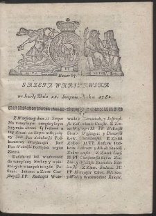Gazeta Warszawska. R.1782 Nr 67