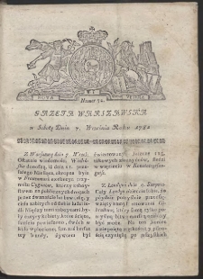 Gazeta Warszawska. R.1782 Nr 72