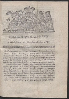 Gazeta Warszawska. R.1782 Nr 76