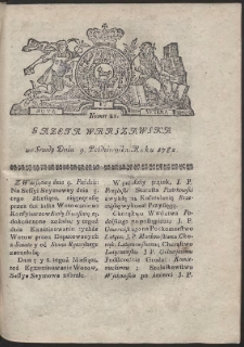 Gazeta Warszawska. R.1782 Nr 81