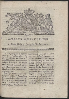 Gazeta Warszawska. R.1782 Nr 88