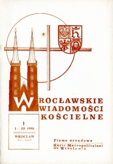 Wrocławskie Wiadomości Kościelne. R. 43 (1990), nr 1