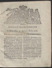 Gazeta Warszawska. R.1783 Nr 2