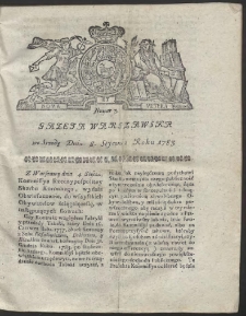 Gazeta Warszawska. R.1783 Nr 3