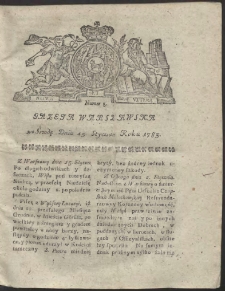 Gazeta Warszawska. R.1783 Nr 5