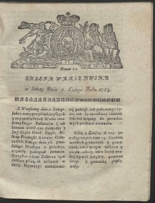 Gazeta Warszawska. R.1783 Nr 10