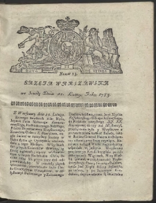 Gazeta Warszawska. R.1783 Nr 13