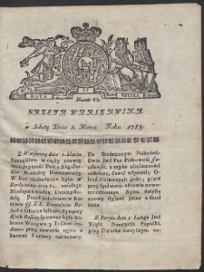 Gazeta Warszawska. R.1783 Nr 18