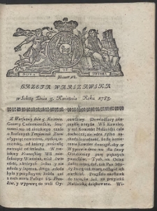 Gazeta Warszawska. R.1783 Nr 28