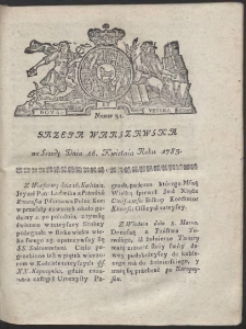 Gazeta Warszawska. R.1783 Nr 31