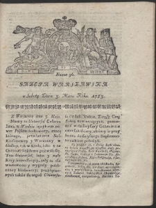 Gazeta Warszawska. R.1783 Nr 36