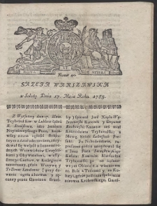 Gazeta Warszawska. R.1783 Nr 40