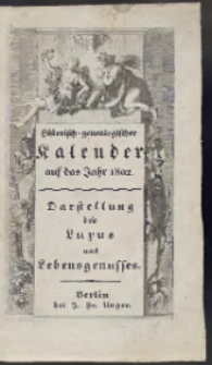 Historisch-Genealogischer Calender auf das Jahr 1802 […]