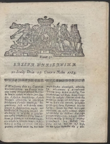 Gazeta Warszawska. R.1783 Nr 51