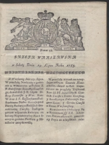 Gazeta Warszawska. R.1783 Nr 58