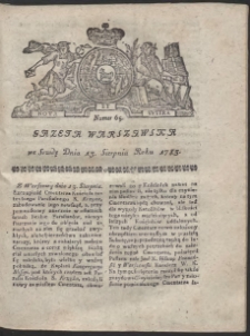 Gazeta Warszawska. R.1783 Nr 65