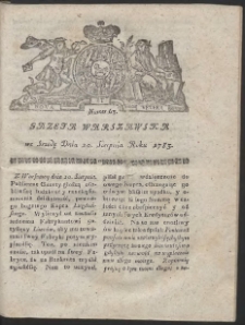 Gazeta Warszawska. R.1783 Nr 67