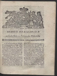 Gazeta Warszawska. R.1783 Nr 85