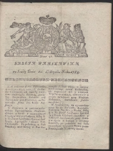 Gazeta Warszawska. R.1783 Nr 91