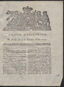 Gazeta Warszawska. R.1784 nr 2