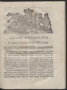 Gazeta Warszawska. R.1784 Nr 15