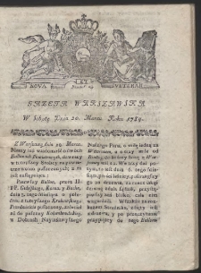 Gazeta Warszawska. R.1784 Nr 23
