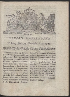 Gazeta Warszawska. R.1784 Nr 33