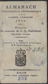 Almanach Historique Et Généalogique Pour L’Année […] 1800 […]