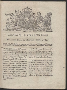 Gazeta Warszawska. R.1784 Nr 72