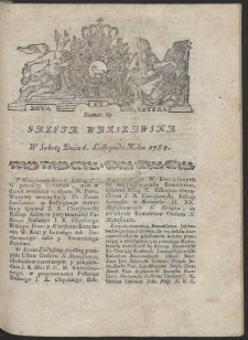 Gazeta Warszawska. R.1784 Nr 89