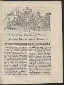 Gazeta Warszawska. R.1785 Nr 8