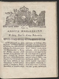 Gazeta Warszawska. R.1785 Nr 15